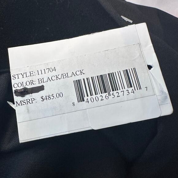 NWT Jay Goddfrey Feather Trim Sleeve Mini Dress Women's Black Size 2 - Picture 7 of 7